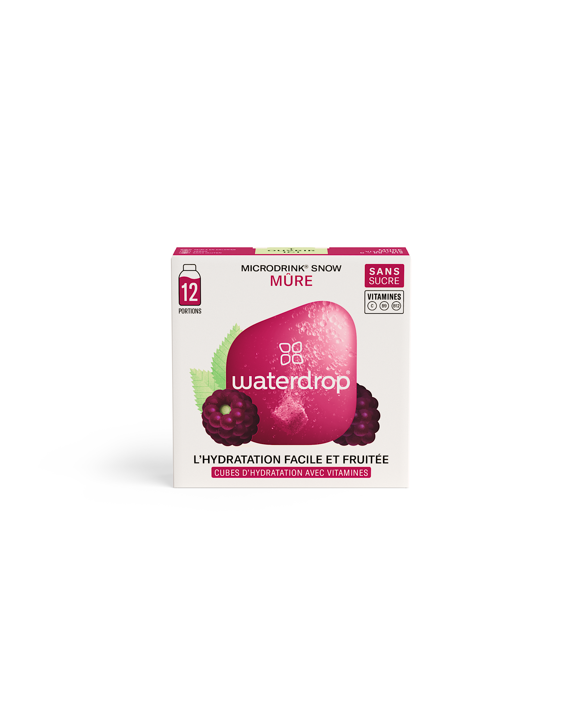 Pastilles d'hydratation Waterdrop saveur MURES